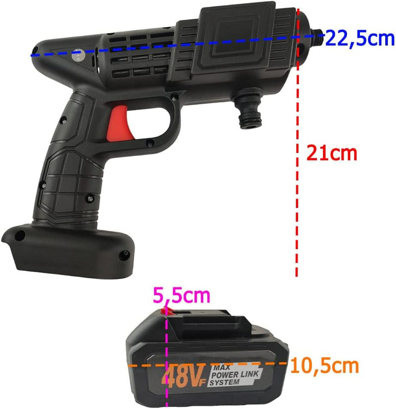 HidroJet Pro Max – Lavadora Portátil de Alta Presión 48V con Maleta